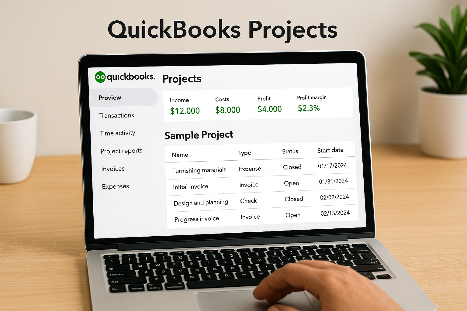 Allow our virtual bookkeepers to setup your projects and watch your business profitability grow